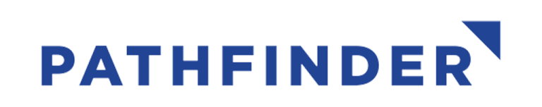 The "PATHFINDER" logo features blue text with a stylized arrow, symbolizing navigation or discovery.